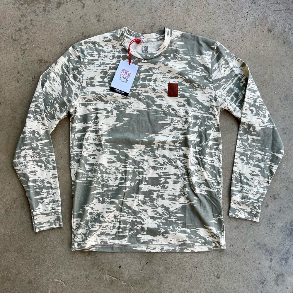 NWT Topo Designs Splintered Long Sleeve Shirt Medium